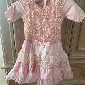 Girls pink tulle tutu dress size 6, popatu
